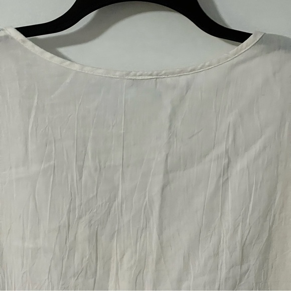 Debbie Katz Cover Up White Crochet Boho Size Large South Beach Resort Vacation - Picture 6 of 7